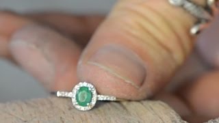 How renew gold ring with emerald and diamond of the client.