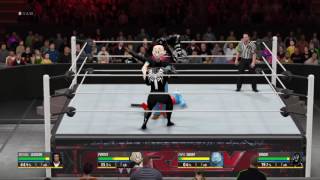 WWE 2K16 Raw Universe Mode Fatal 4 Way Match Papa Smurf vs Venom vs Michael Jackson vs Popeye