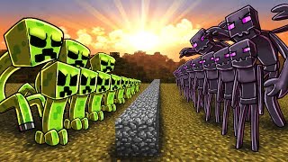 Minecraft | CREEPER ARMY VS ENDERMAN ARMY! (Massive Mob Battles)