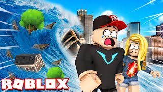 OGROMNA FALA TSUNAMI W ROBLOX ? (Natural Disaster Survival) | Vito i Bella