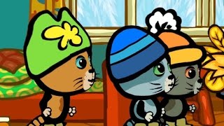 Развивающие и обучающие мультфильмы для детей и малышей - Времена года: Зима - Три котенка