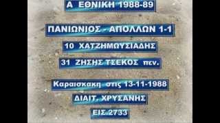 ΠΑΝΙΩΝΙΟΣ-ΑΠΟΛΛΩΝ 1-1 by aslank 1960 στις 13-11-1988