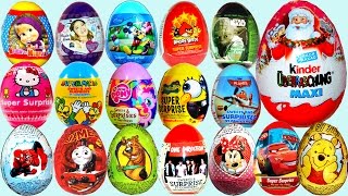 45 surprise eggs Kinder MAXI Violetta Mickey Mouse Dinsey Princess James Маша и Медведь