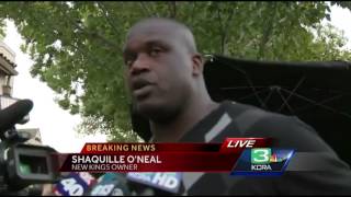 Shaquille O'Neal arrives in Sacramento