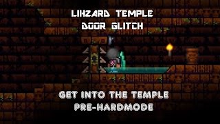 TERRARIA 1.2.4 LIZHARD TEMPLE DOOR HOIK GLITCH. - How to get into temple pre-hardmode -