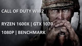 CALL OF DUTY WW2 | 1080p | RYZEN 1600X | GTX 1070 | FPS PERFORMANCE TEST