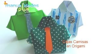 Cajas Camisa en Origami Día del Padre Origami Box T-shirt