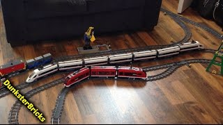 Modified LEGO High-Speed Passenger Train, set 60051! Lights and Extra Carriages