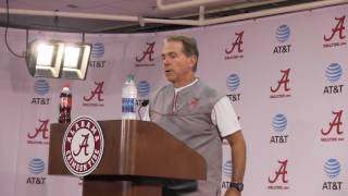 Nick Saban Press Conf  Kent State Week Sept  21, 2016