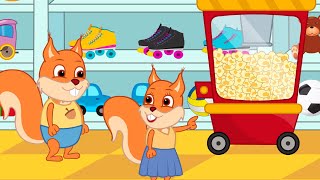 Famille d'Écureuil - Machine à popcorn Animé 2022 en Français