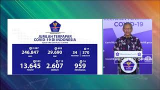 Corona RI 9 Mei: 13.645 Positif, 2.607 Sembuh dan 959 Meninggal