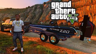 Buying a 2019 Nitro Fishing Boat! GTA 5 Real Life Mod #78 (Real Hood Life 4)