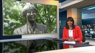 Victoria Wood bronze statue unveiled (UK) - ITV News - 17th May 2019