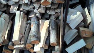 Unloading Logs from the truck