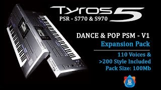 DANCE & POP - PSM V1| Expansion Pack for Yamaha Tyros 5, PSR S770 - S970