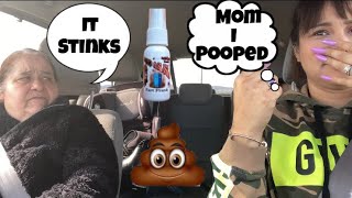FART SPRAY PRANK ON MOM IN CAR! SHE THOUGHT I POOPED MYSELF!  ( HILARIOUS ) MUST WATCH!!