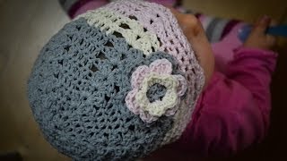 Czapeczka wiosenna- z kompletu na roczek/ Easy Cap spring