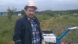 окучиваю картошку мотоблоком. насадка пропольник-рыхлитель