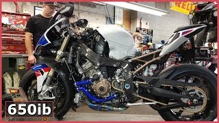 2020 BMW S1000RR M | Blue Hoses & Carbon Fiber Swing Arm Covers Installed!