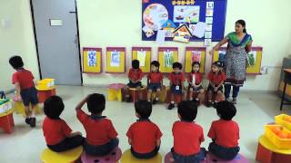 Identification of numbers- Play Way Method by PP-I students - Top CBSE School in Hyderabad 2017