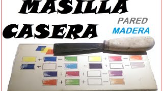 como hacer masilla para pared o madera casera