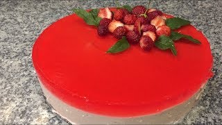 КЛУБНИЧНЫЙ ТОРТ БЕЗ ВЫПЕЧКИ. ПОШАГОВО от КАТЮШКИ