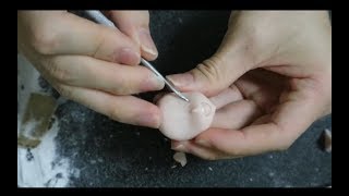 フィギュアの顔だけ作る動画  figure face only video   (sculpting clay figure)
