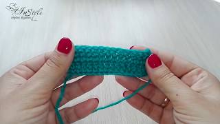 Удлиненный (патентный) столбик. Вязание крючком (crochet  patent stitch)