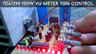 TDA7294 KOMPLE 100W AMPLİFİKATÖR VU METRE TON KONTROL