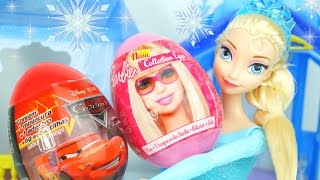 ELSA FROZEN Abrindo Ovos Surpresa Barbie My Little Pony Kinder Joy e Muito mais em Portugues