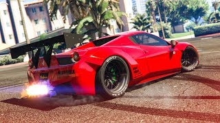 CRAZY MODDED FERRARI STUNT! - (GTA 5 Mods)