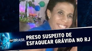 RJ: Suspeito preso por esfaquear grávida é o pai do bebê | SBT Brasil (11/02/20)