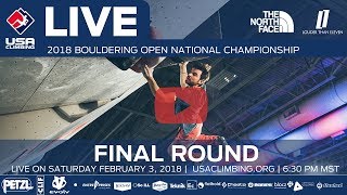 Final Round - 2018 Open Bouldering National Championship