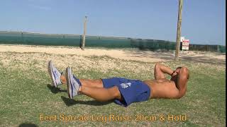 Basic core routine - Feet Spread Legs Raise & Hold