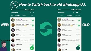 How to remove whatsapp Story U.I. and get back to Old whatsapp User Interface  on latest version