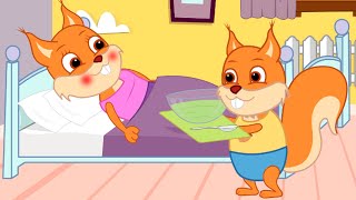 Famille d'Écureuil - Petit Déjeuner Au Lit Animé 2022 en Français