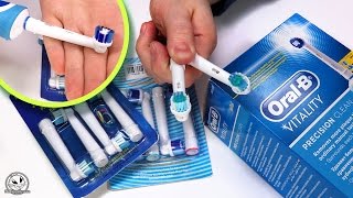(Алиэкспресс) НАСАДКИ для щётки "Oral - B" -  СРАВНЕНИЕ с ОРИГИНАЛОМ