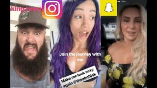 WWE Snapchat/Instagram ft. Sasha Banks, Braun Strowman, Charlotte, Bayley, Riott Squad, Miz n MORE