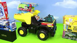 Traktör, Vinç, Ekskavatör ve Yeni - Itfaiyeci oyuncak - polis arabası - Excavator Toys