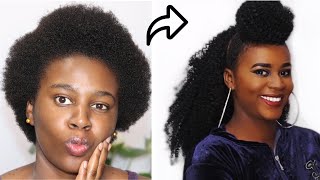 HOW TO:  DIY KINKY CROCHET HAIR INSTALLATION/ HALF UP HALF DOWN DIY KINKY CROCHET HAIR