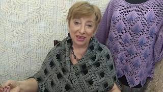 Мастер-класс по вязанию крючком от О. С. Литвиной. Шаль "Перья".