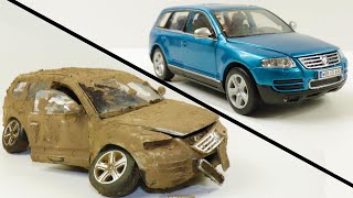 Volkswagen Touareg Restoration Damaged Dirty VW Touareg-SuperCar Touareg Sport Model Car Restoration