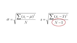 【M1】 Standard Deviation 標準差公式：神秘的 n-1。為什麼統計學課本中的公式的分母是 n-1?  而我們學的是 n?!