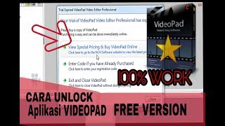 CARA UNLOCK APLIKASI VIDEOPAD VIDEO EDITOR FULL VERSION 100% WORK
