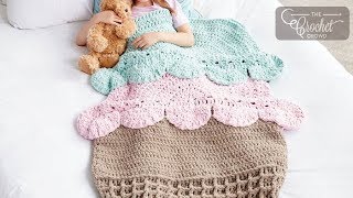 Crochet Ice Cream Snuggle Blanket