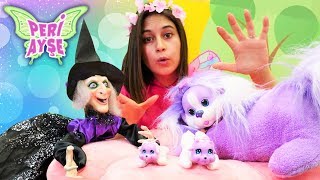 Peri Ayşe. Yaşlı cadı köpek yavrularını çalıyor! Sihir yapma oyunu
