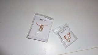 Посылка из Китая.Aliexpress.Серьги, цепочка с кулоном из жемчуга за 2,5 $.