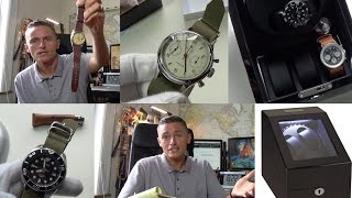 Seiko Sumo SBDC001 Automatic Watch Review, Diplomat Double Watch Winder + Seagull 1963 Unboxing