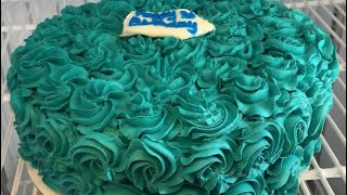 Baskin Robbins rosette teal ice cream cake Recipe  || village food magic secrets ||