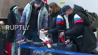 Russia: First cohort of ROC athletes take off for Beijing Winter Olympics